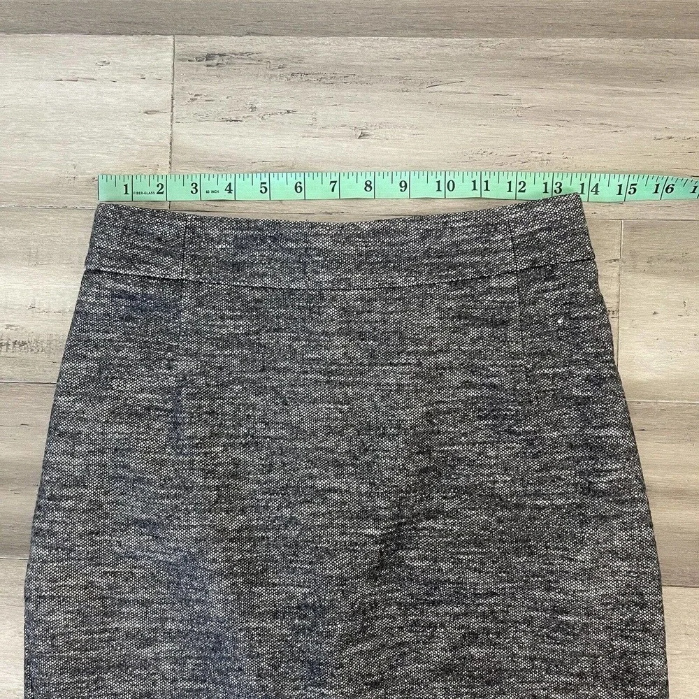 Theory Tweed Pencil Skirt Wool Blend Gray 4
